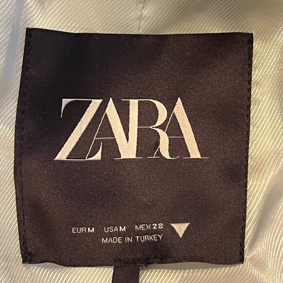 NWT ZARA Textured Plaid Cropped Blazer Jacket Bloggers Fav Turquoise & Lavender - Picture 11 of 16